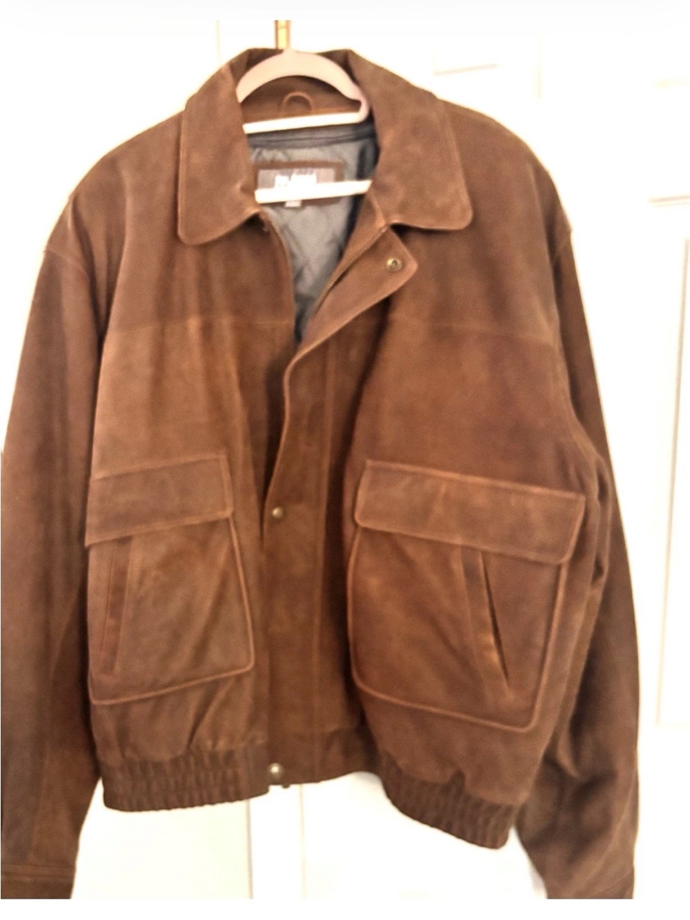 Men's Rustic Rugged Brown Relaxed Leather Jacket VTG Wilson's
Bomber 3XXXL 90s